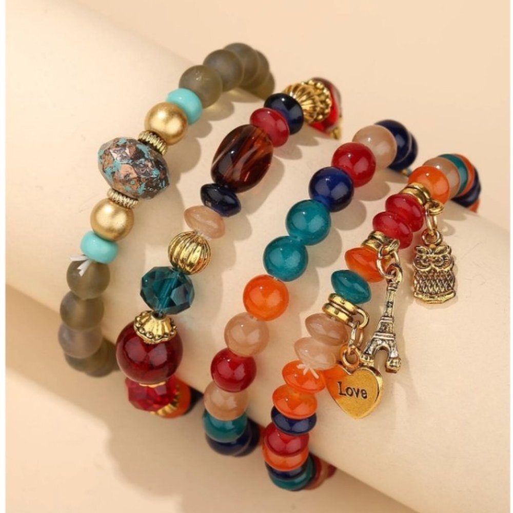 3 for $35 / 4 pieces bracelet with colorful bead - Picture 3 of 3